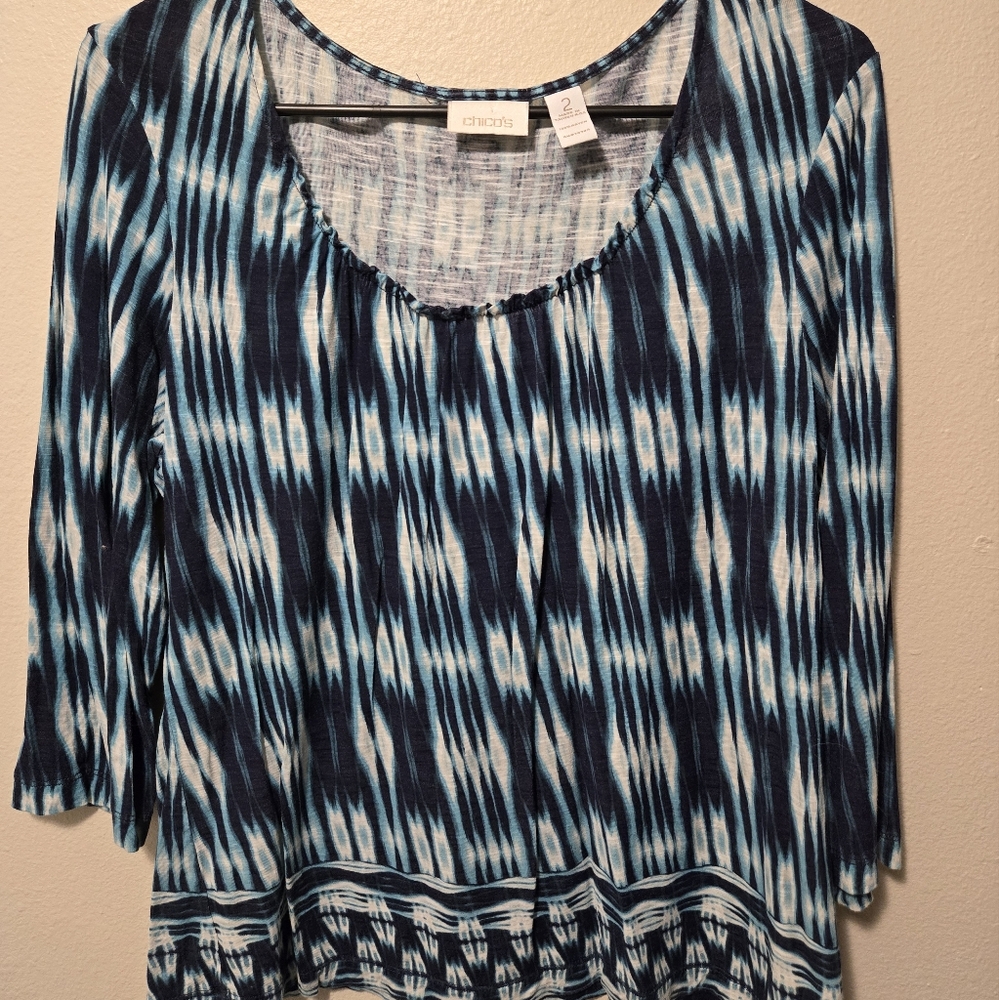 Chico's - Women's Size 2 - Round Neck Tee - 3/4 Sleeve - Size XL